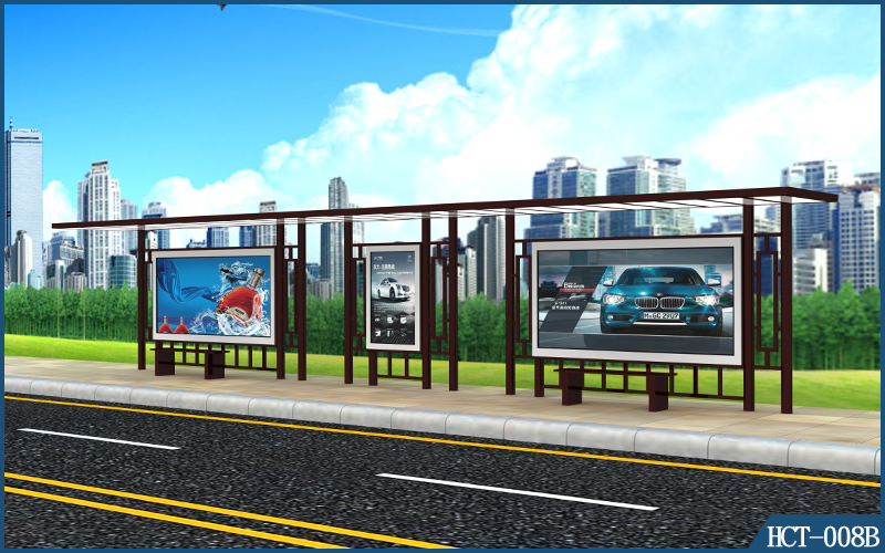 宿遷遠大2017新款候車亭 公交站臺制作  公交候車亭生產廠家
