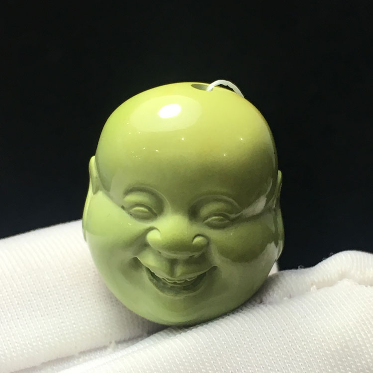 原礦綠松石熱銷雕件笑佛背云吊墜配飾冬季民族風(fēng)廠家直銷 綠松石