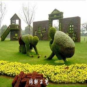 園林景觀布置仿真綠雕 旅行景點(diǎn)雕塑大型蝴蝶環(huán)保綠色植物雕像 仿真綠雕