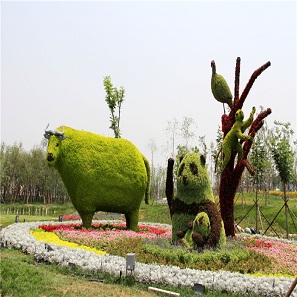 園林景觀布置仿真綠雕 旅行景點(diǎn)雕塑大型蝴蝶環(huán)保綠色植物雕像 仿真綠雕