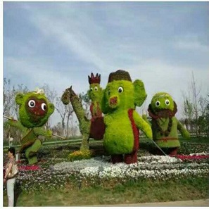 園林景觀布置仿真綠雕 旅行景點(diǎn)雕塑大型蝴蝶環(huán)保綠色植物雕像 仿真綠雕