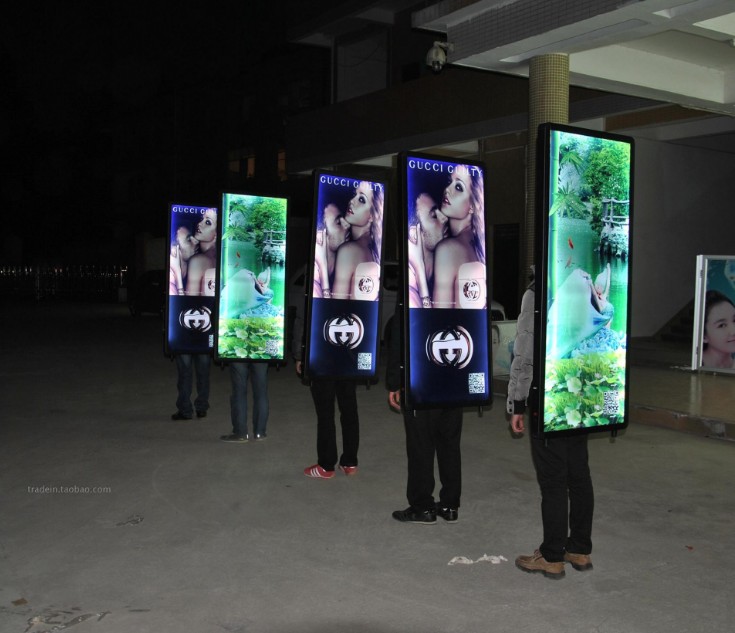 可移動可充電卡布燈箱/背包型卡布燈箱/可拆卸便攜式卡布燈箱 卡布燈箱