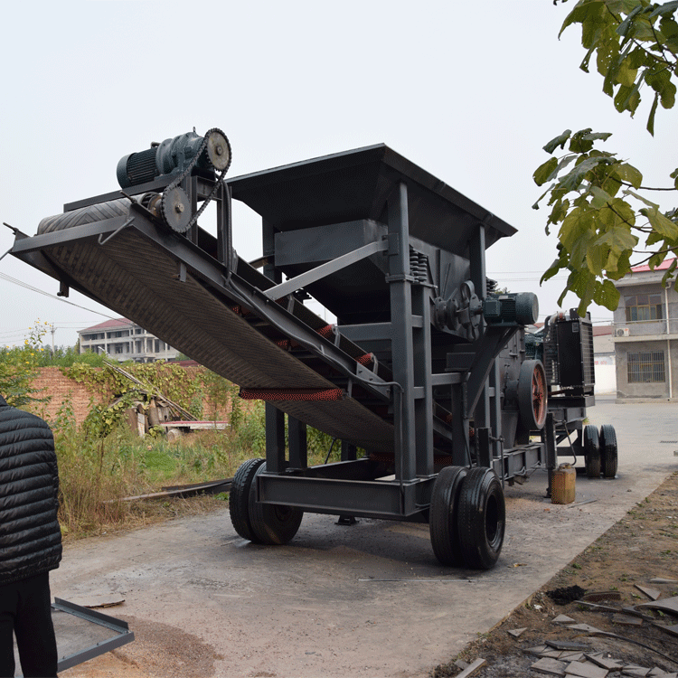 移動(dòng)破碎機(jī) 大型錘式石料破碎機(jī) 移動(dòng)小型碎石機(jī)
