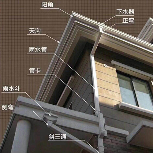 廠家直銷(xiāo)成品天溝 鋁合金彩色檐溝定制