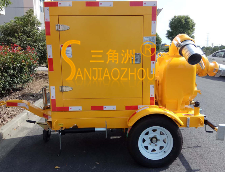 防汛移動泵車  二輪移動強自吸泵車  柴油機水泵、柴油機消防泵