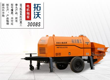 混凝土地泵適合橋面施工，拓沃重工小型輸送泵3008S